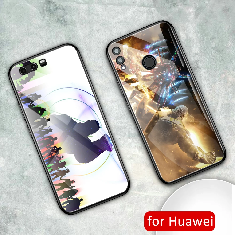 Чехол для Huawei honor play Glass back 10 чехол с принтом Marvel 8x max 9 20 20i v9 v10 v20 note |