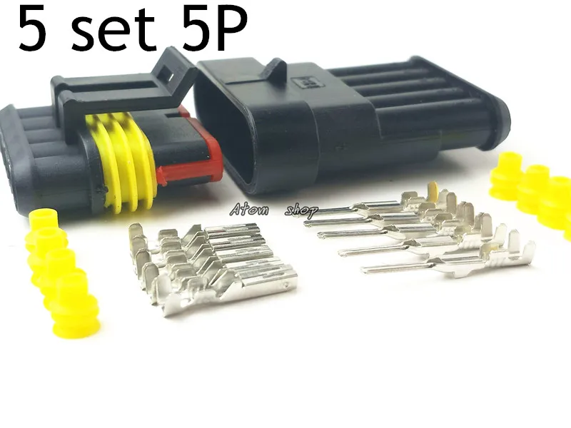 5 sets Kit 5 Pin Way Waterproof Electrical Wire automotive Connector Plug for car with registered
5 sets Kit 5 Pin Way Waterproof Electrical Wire automotive Connector Plug for car with registered