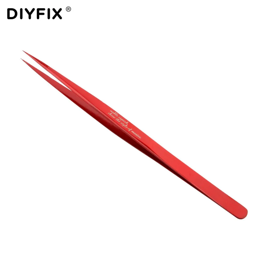 

DIYFIX Ultra Thin Precision Tweezers Antimagneti Forceps Clips For Jewelry Electronic Component Holding Picking Repair Hand Tool
