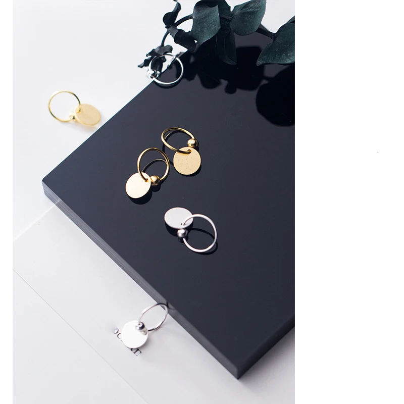 Изысканные серебряные круглые серьги-кольца для женщин девочек крошечные 925