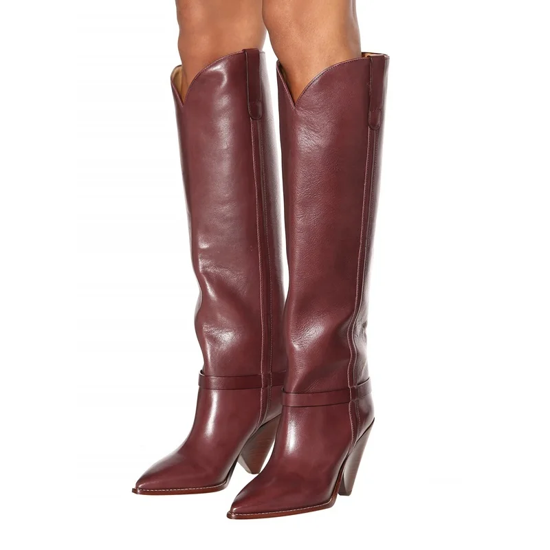 gladiator knee high boots women pointed toe strange style heel shoes solid color spike heel leather boots slip on good quality
gladiator knee high boots women pointed toe strange style heel shoes solid color spike heel leather boots slip on good quality