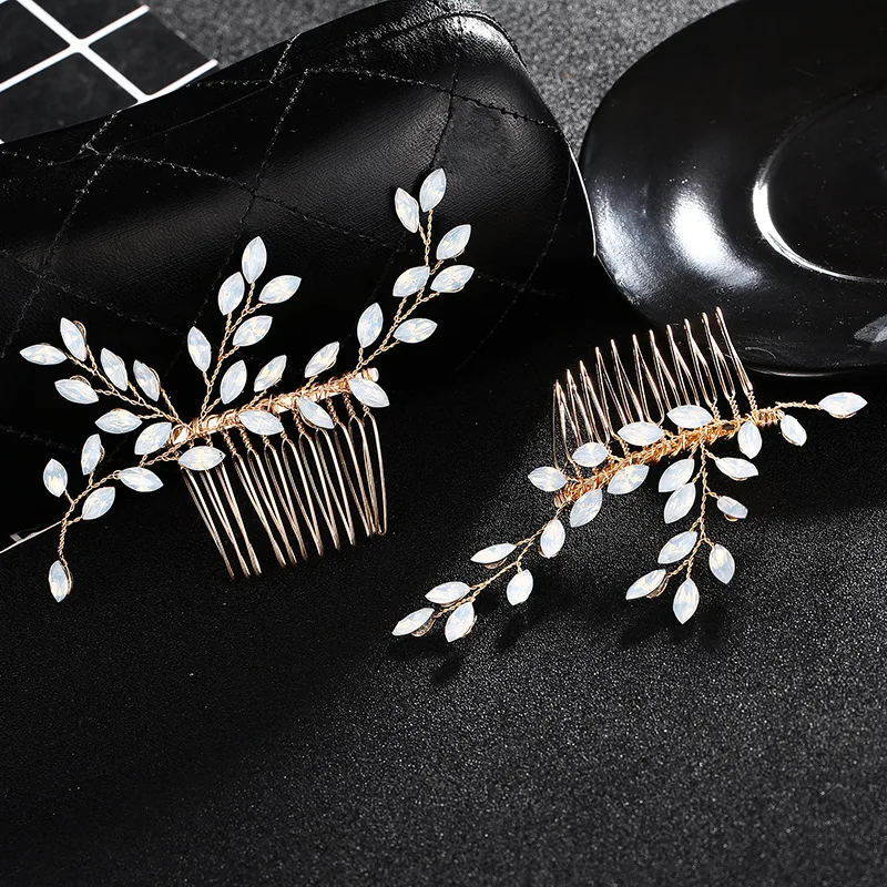 European gold hair comb bridal rhinestone set with diamond beads wedding jewelry accessories
European gold hair comb bridal rhinestone set with diamond beads wedding jewelry accessories