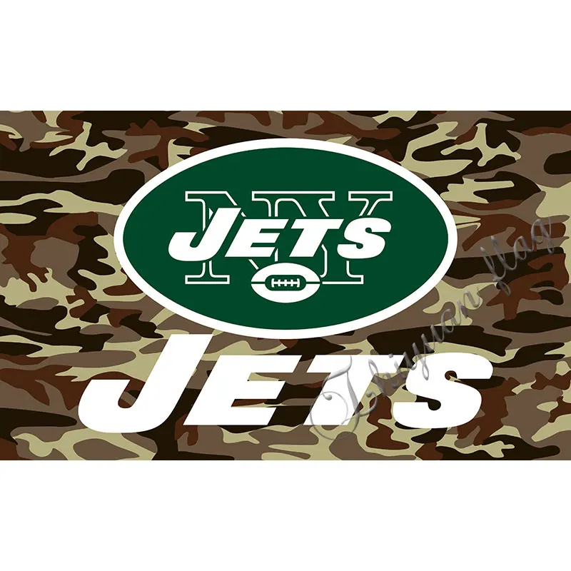 Нью Йорк Джетс флаг с камуфляж фон 3X5FT пользовательский флаг|jets flag|new york jets flagflags