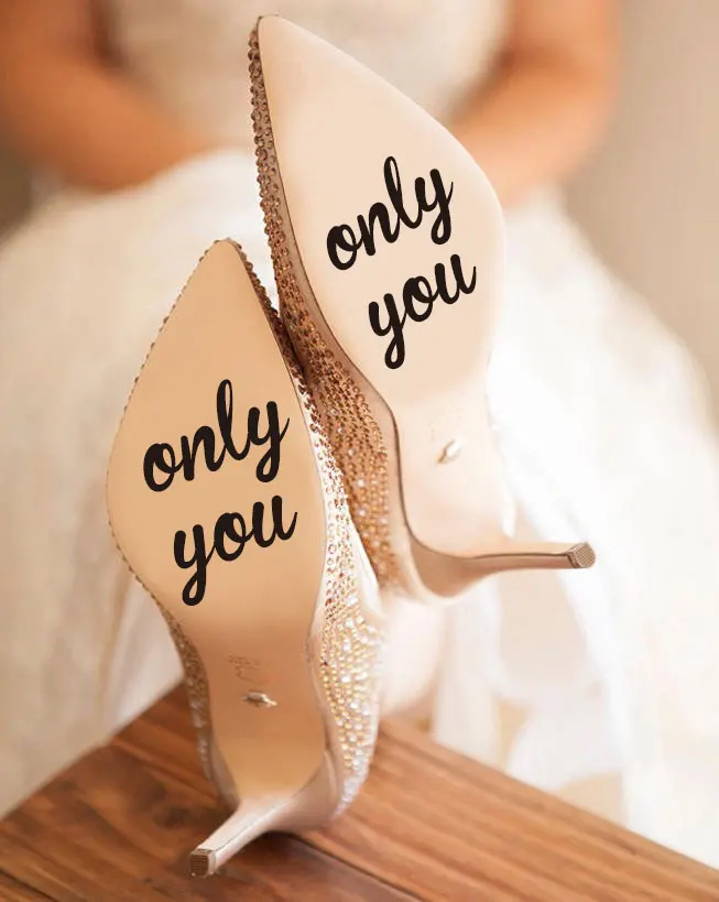 2pcs/set Novelty Shoes Vinyl Adhesives WEDDING Sticker Quotes Only You Love Decal Adhesives Muraux Accessories WD26
2pcs/set Novelty Shoes Vinyl Adhesives WEDDING Sticker Quotes Only You Love Decal Adhesives Muraux Accessories WD26