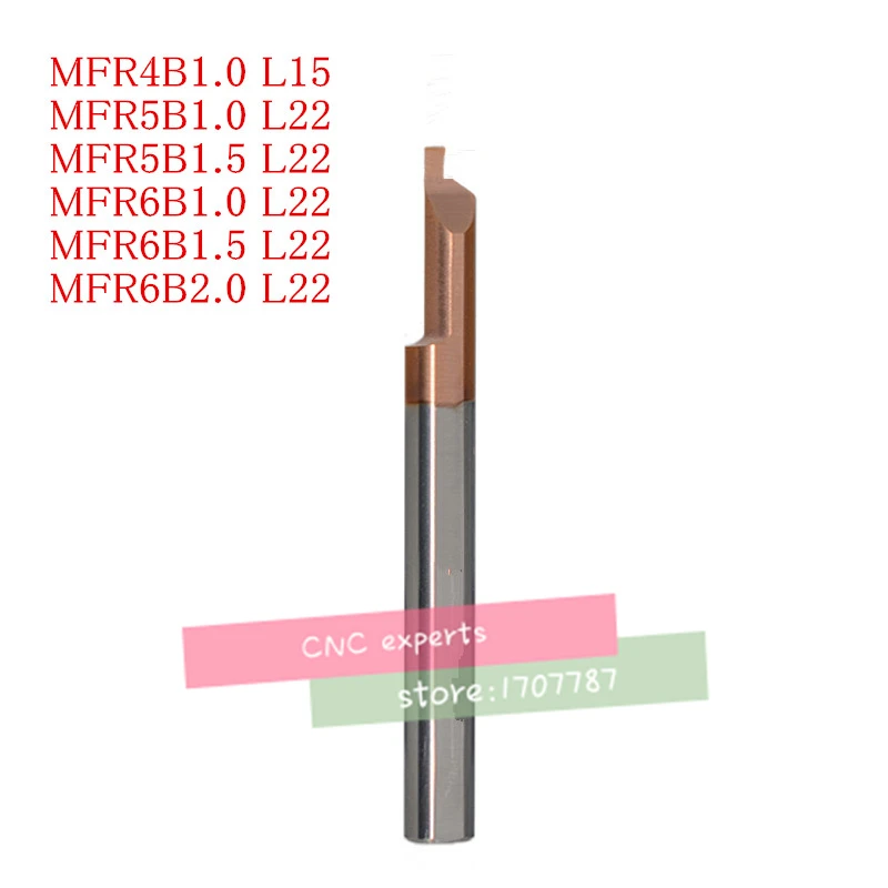 MFR4B1.0 L15/MFR5B1.0 L22/MFR5B1.5 L22/MFR6B1.0 L22/MFR6B1.5 L22,face grooving solid carbide tools for working in small bores
MFR4B1.0 L15/MFR5B1.0 L22/MFR5B1.5 L22/MFR6B1.0 L22/MFR6B1.5 L22,face grooving solid carbide tools for working in small bores