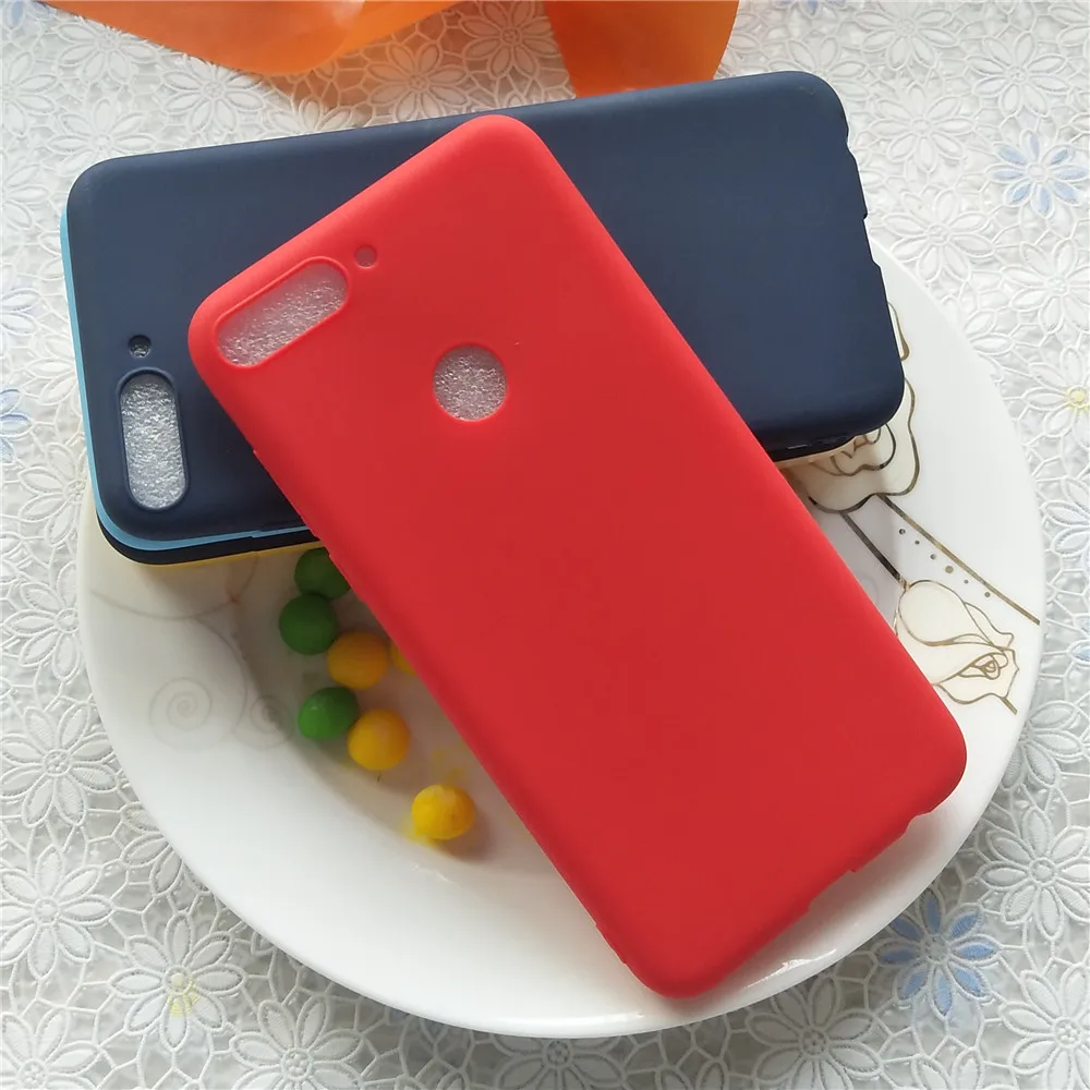 Высокое качество конфеты чехол для huawei Y7 Pro 2018 5 99 ''Macarons Цвет силиконовые