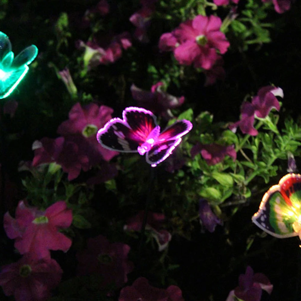 Led Garden Solar Light Color-Changing Outdoor Waterproof Butterfly For Decoration Path Lawn Landscape Lamp | Лампы и освещение
