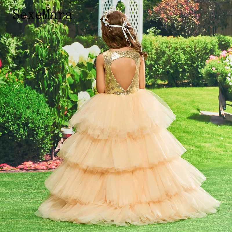 Champagne Puffy Layered Girls Dresses Gold Sequins O Neck Ball Gown Kids Birthday Party Dress Prom Gown
Champagne Puffy Layered Girls Dresses Gold Sequins O Neck Ball Gown Kids Birthday Party Dress Prom Gown