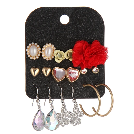 9 Pairs /Lot New Fashion Pearl Oval Shape Rhinestones Heart Stud Earrings Women Water drop Clover Dangle
9 Pairs /Lot New Fashion Pearl Oval Shape Rhinestones Heart Stud Earrings Women Water drop Clover Dangle