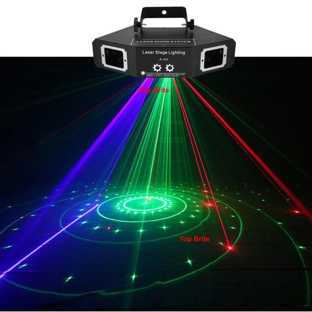 Dj лазерные сценические огни 25 узоров RGB полноцветные прожекторы 550 мВт LED