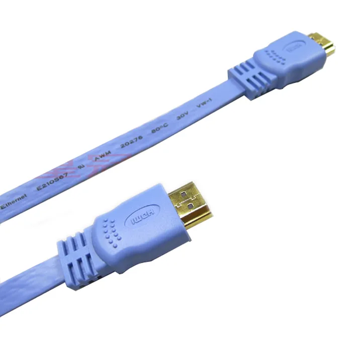HDMI кабель 0 3 м позолоченный штекер Blue1080P 3D Для HDTV компьютера Android ТВ Кабо |