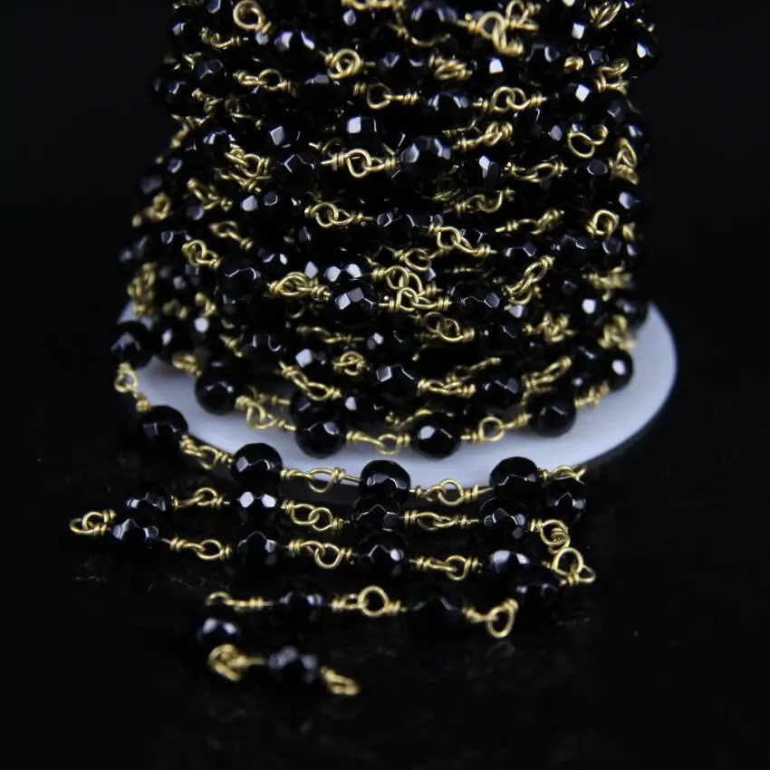 6mm Natural Agates Copper Rosary Chain,Raw Black Onyx Faceted Round Bead Link Brass Wire Wrapped Chain,Gems Jewelry
6mm Natural Agates Copper Rosary Chain,Raw Black Onyx Faceted Round Bead Link Brass Wire Wrapped Chain,Gems Jewelry