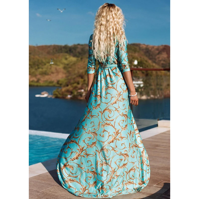 Retro print sashes long dress women Split high waist bohemian maxi dress 2019 Long sleeve summer beach dresses Robe femme
Retro print sashes long dress women Split high waist bohemian maxi dress 2019 Long sleeve summer beach dresses Robe femme