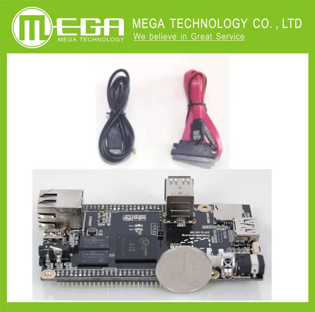 

1 lot=1 Set 1pcs Raspberry Pi Mini PC Cubieboard 1GB ARM Development Board Cortex-A8 + SATA Cable+ 1pcs Power Supply Wire