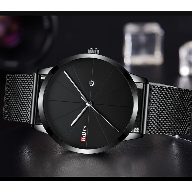 Japan Quartz Movement High Quality BIDEN Men Stainless Steel Mesh Watchband Black Silver Waterproof Quartz watch Men Wrist watch
Japan Quartz Movement High Quality BIDEN Men Stainless Steel Mesh Watchband Black Silver Waterproof Quartz watch Men Wrist watch