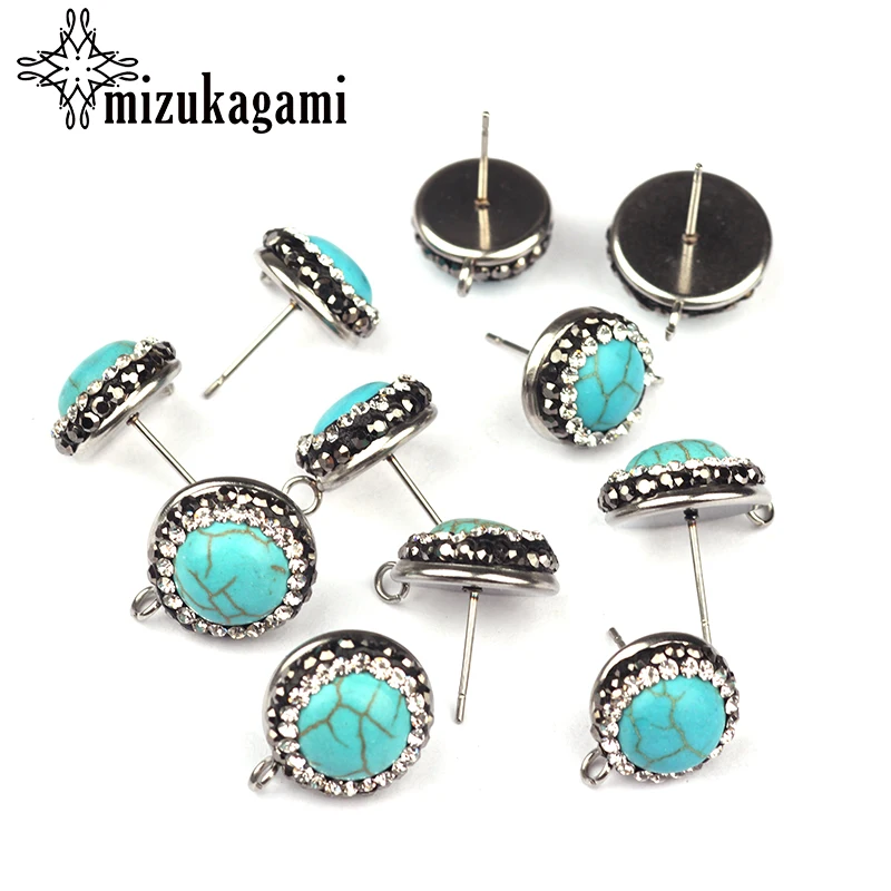 6pcs/lot Fashion Round Blue Natural Stone Crystal Metal Base Earrings Connector For DIY Earrings Making Finding Accessories
6pcs/lot Fashion Round Blue Natural Stone Crystal Metal Base Earrings Connector For DIY Earrings Making Finding Accessories