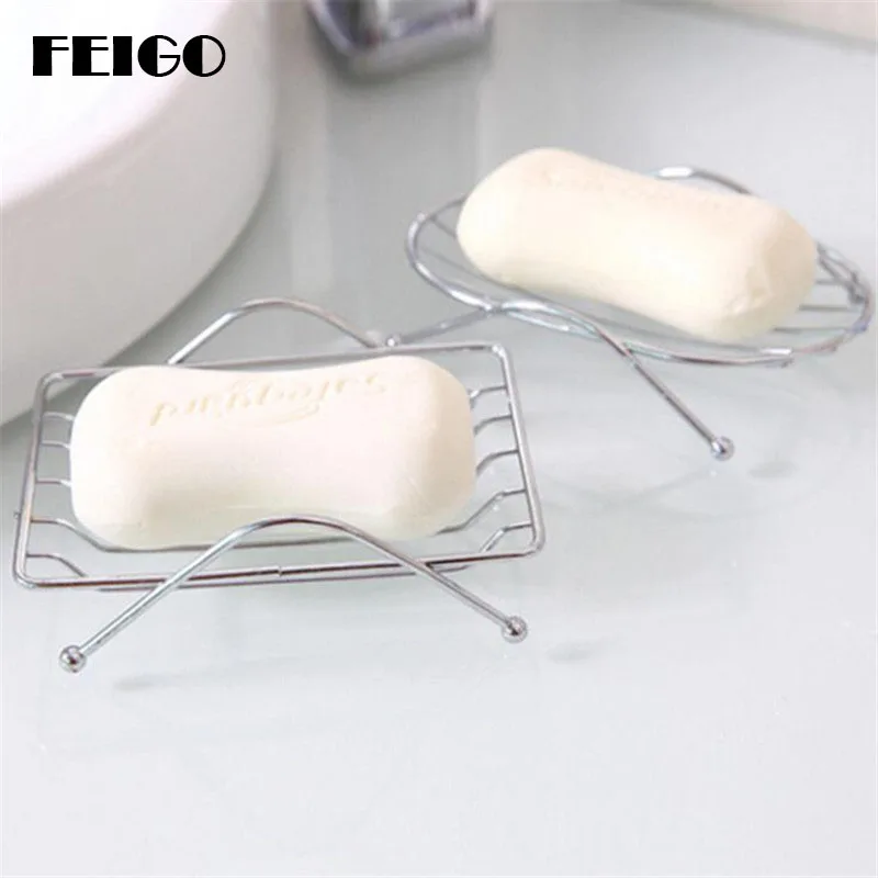 FEIGO 1PC Soap Dishes Stainless Steel Drain Soap Holder Case Support Rust-Resistant Saver Basket Bathroom Toilet Accessories F49
FEIGO 1PC Soap Dishes Stainless Steel Drain Soap Holder Case Support Rust-Resistant Saver Basket Bathroom Toilet Accessories F49