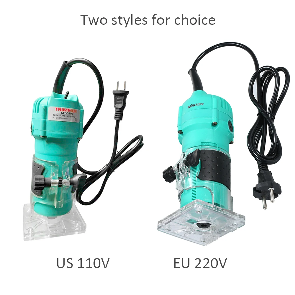 800W 35000RMP 6.35mm Blue Electric Hand Wood Trimmer Woodworking Laminate Router Joiners Carving Machine Wood Router
800W 35000RMP 6.35mm Blue Electric Hand Wood Trimmer Woodworking Laminate Router Joiners Carving Machine Wood Router