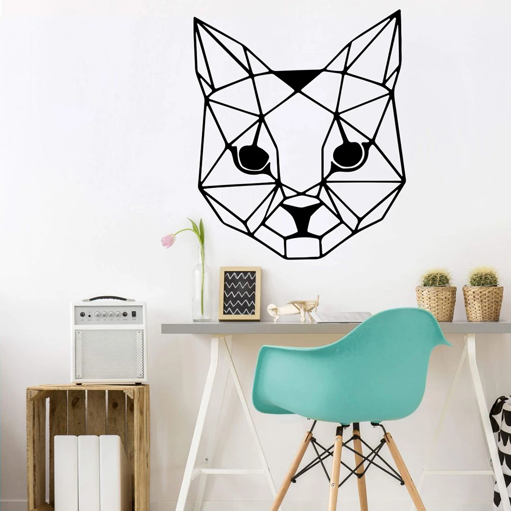 Geometric Cat Head Wall Decal Baby Nursery Kids Room Cat Pet Animal Geometric Wall Sticker Bedroom Play room Vinyl Home Decor
Geometric Cat Head Wall Decal Baby Nursery Kids Room Cat Pet Animal Geometric Wall Sticker Bedroom Play room Vinyl Home Decor