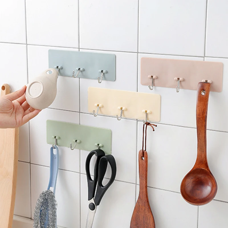 HOMETREE Multi-color Strong 3 Hooks Home Kitchen Bathroom Paste Wall Strong Hook Kitchen Towel Miscellaneous Storage Hook H360
HOMETREE Multi-color Strong 3 Hooks Home Kitchen Bathroom Paste Wall Strong Hook Kitchen Towel Miscellaneous Storage Hook H360