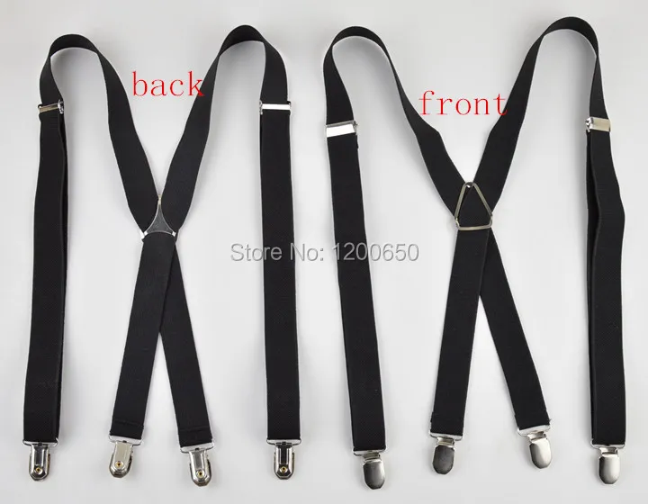 Подтяжки черные с 4 клипсами для мужчин и женщин 2 5 см серые|suspenders for men|mens