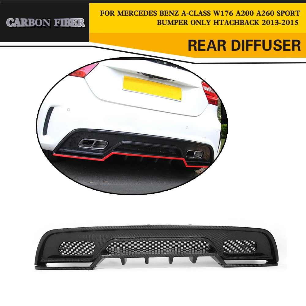 A Class Carbon Fiber Auto Rear Diffuser lip for Mercedes Benz W176 A260 Sport Bumper Only 2013 2014 2015 Car Styling
A Class Carbon Fiber Auto Rear Diffuser lip for Mercedes Benz W176 A260 Sport Bumper Only 2013 2014 2015 Car Styling