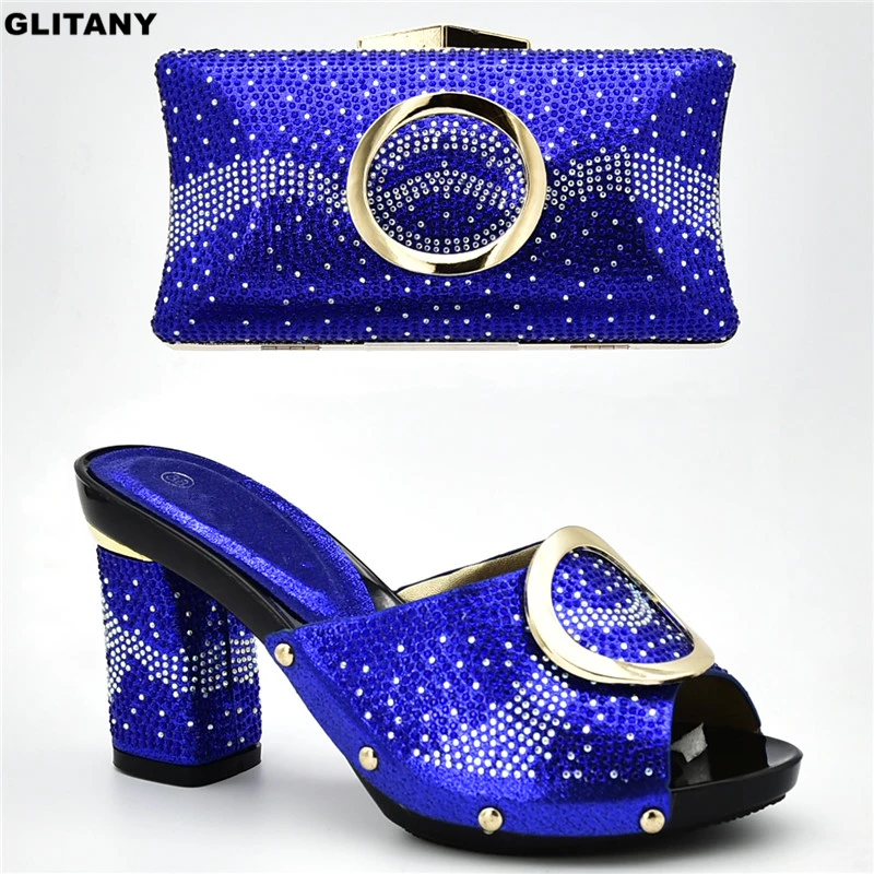 Latest Design Italian Shoes with Matching Bags and To Match Luxury Women Designers Set | Обувь