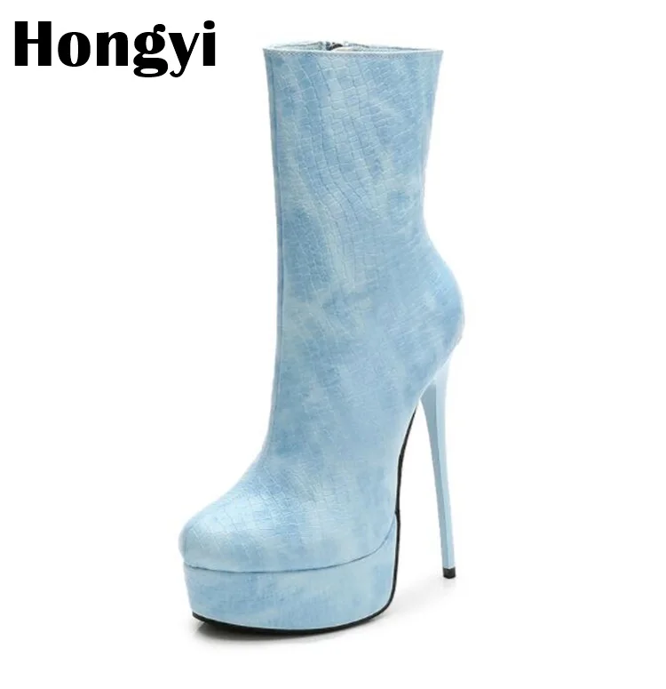 Snakeskin Pattern Thick Platform Winter High Heel Boots Women Side Zipper Comfortable Winter Shoes Female 2018 Plus size 46
Snakeskin Pattern Thick Platform Winter High Heel Boots Women Side Zipper Comfortable Winter Shoes Female 2018 Plus size 46