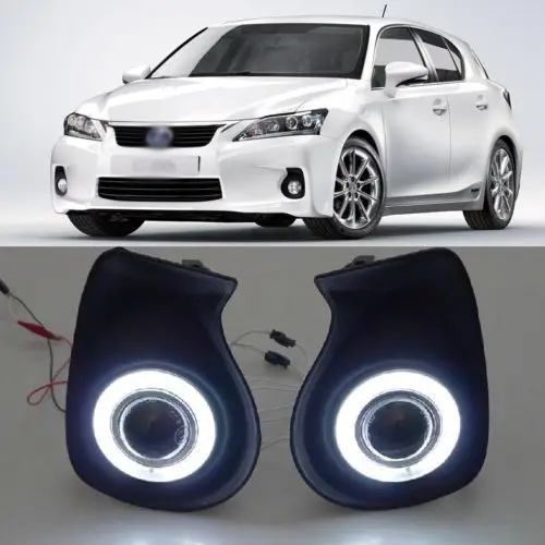 LED COB Angel Eye Rings Front Projector Lens Fog Lights Assembled Lamp Bumper Replacement Cover Fit For Lexus CT200h 2012
LED COB Angel Eye Rings Front Projector Lens Fog Lights Assembled Lamp Bumper Replacement Cover Fit For Lexus CT200h 2012