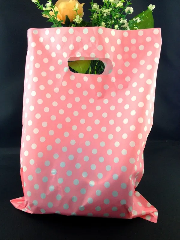 25x35cm (9.8"x13.7") 100pcs Pink Dot Cute Plastic Bags Cosmetic Favor Gift Bags Boutique Large Plastic Shopping Bags With Handle
25x35cm (9.8"x13.7") 100pcs Pink Dot Cute Plastic Bags Cosmetic Favor Gift Bags Boutique Large Plastic Shopping Bags With Handle