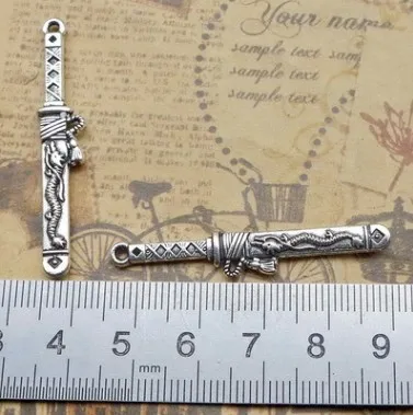 100pcs charm Sword pendants 44.8*8mm 2.2g Antique silver Handmade Jewelry earring bracelet necklace Jewelry Children day gift
100pcs charm Sword pendants 44.8*8mm 2.2g Antique silver Handmade Jewelry earring bracelet necklace Jewelry Children day gift
