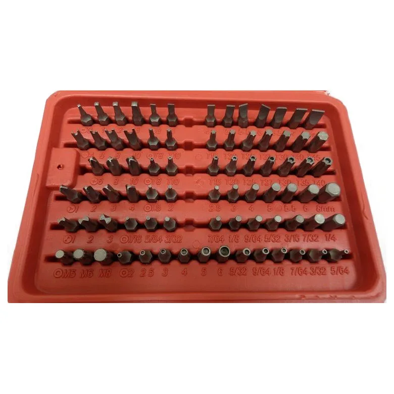 100pc Security Bit Set Torx Star Tamper Screws Hex Key Phillips Slotted Tri Wing
100pc Security Bit Set Torx Star Tamper Screws Hex Key Phillips Slotted Tri Wing