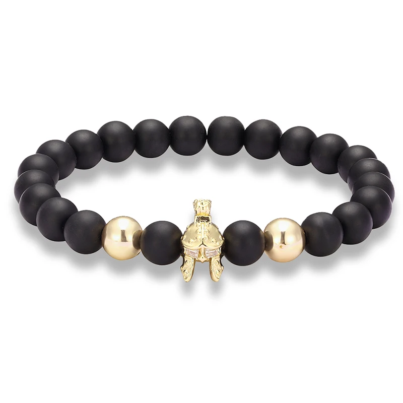 LIVVY Roman Knight Spartan Warrior Gladiator Helmet Bracelet Men's Stone Bead Bracelet Spicy Yoga Stretch Bracelet Jewelry Gift
LIVVY Roman Knight Spartan Warrior Gladiator Helmet Bracelet Men's Stone Bead Bracelet Spicy Yoga Stretch Bracelet Jewelry Gift