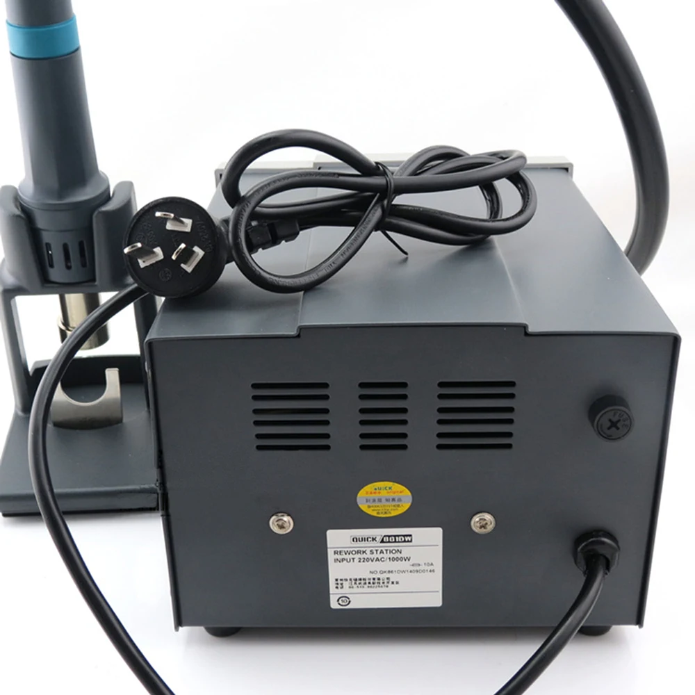 Quick 861DW lead-free hot air gun soldering station Intelligent digital display 1000W rework station For PCB chip repair
Quick 861DW lead-free hot air gun soldering station Intelligent digital display 1000W rework station For PCB chip repair
