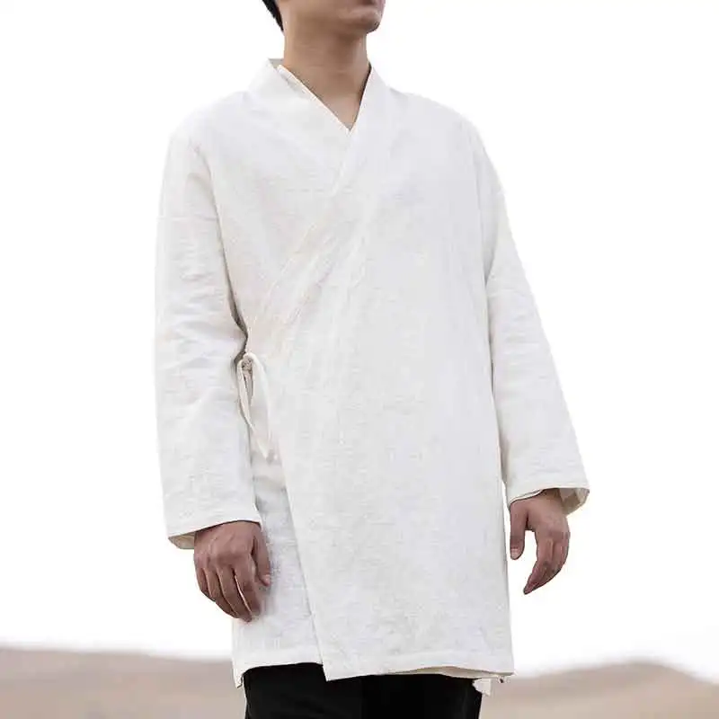 MRDONOO Chinese style improved Hanfu shirt men's youth Tang suit retro style linen jacket long section slung cardigan robe
MRDONOO Chinese style improved Hanfu shirt men's youth Tang suit retro style linen jacket long section slung cardigan robe