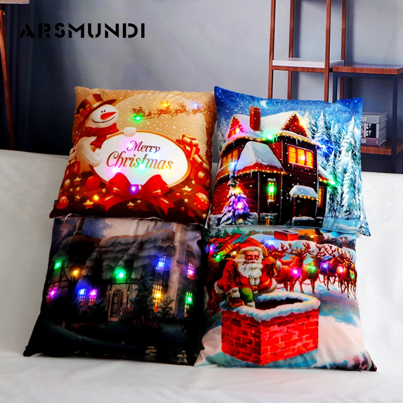New Christmas Decorations For Home Cushion Cover Cartoon Woven Decorative Printed Living Room Bed Parlor Pillow Cover 45Cm*45Cm
New Christmas Decorations For Home Cushion Cover Cartoon Woven Decorative Printed Living Room Bed Parlor Pillow Cover 45Cm*45Cm