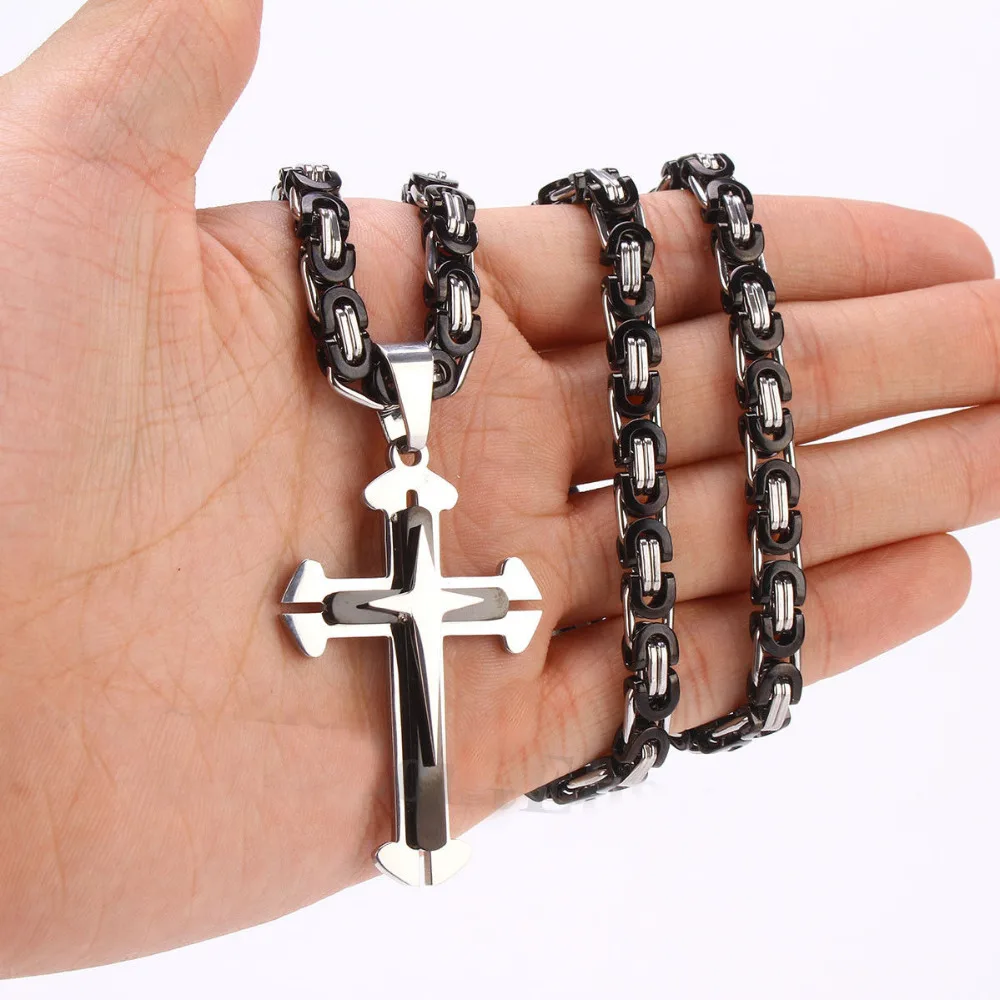 Brand New Mens Silver Black Tone Stainless Steel Cross Pendant Necklace 18-30" New Gift
Brand New Mens Silver Black Tone Stainless Steel Cross Pendant Necklace 18-30" New Gift