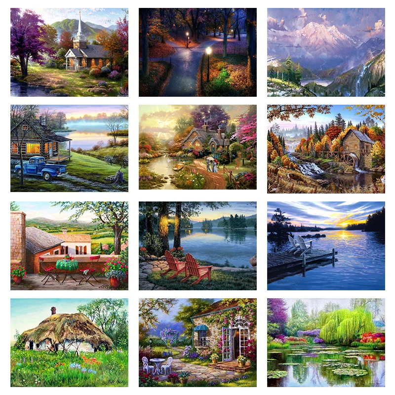 DIY Frame Diamond Mosaic Village Scenic Full Drill Diamond Painting Houses Full Square Diamond Embroidery Cross Stitch Landscape
DIY Frame Diamond Mosaic Village Scenic Full Drill Diamond Painting Houses Full Square Diamond Embroidery Cross Stitch Landscape