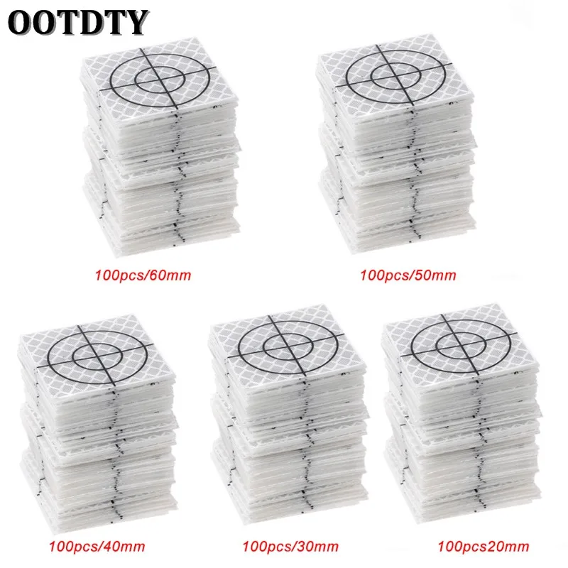OOTDTY 100 Pcs Reflector Sheet Reflective Tape Target Total Station 20/30/40/50/60mm
OOTDTY 100 Pcs Reflector Sheet Reflective Tape Target Total Station 20/30/40/50/60mm