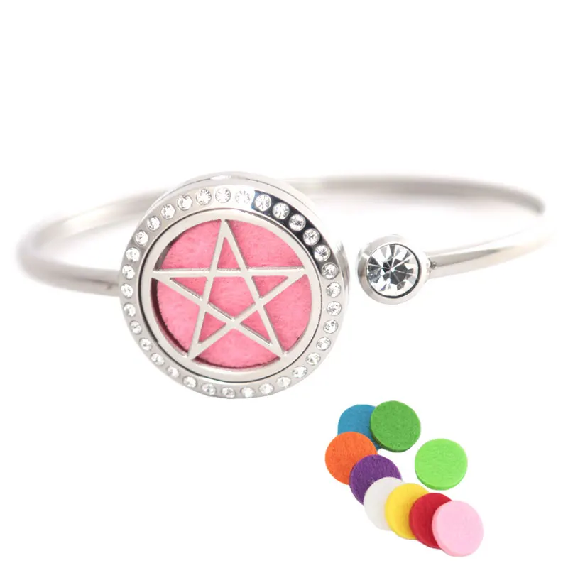 25mm Magnet Crystal Stainless steel big star Aromatherapy locket Bracelet Bangle essential oil diffuser locket bracelet
25mm Magnet Crystal Stainless steel big star Aromatherapy locket Bracelet Bangle essential oil diffuser locket bracelet
