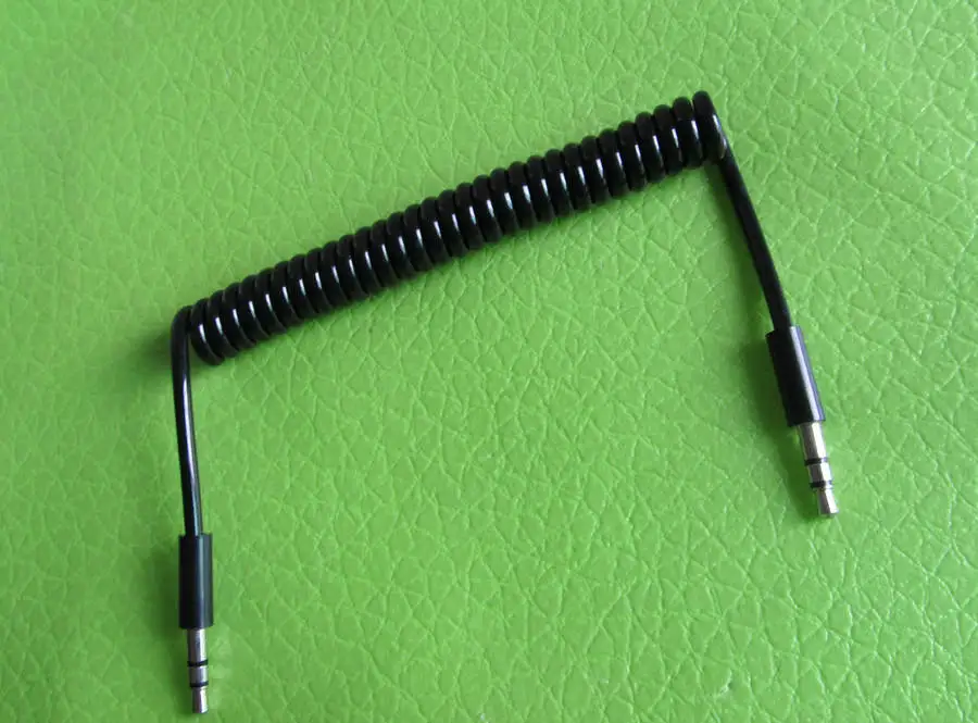 2pc / Article 3pole Double 3.5mm 1/8" male to male Jack stereo cord curl Spring line audio retractable cable AUX input iPod MP3
2pc / Article 3pole Double 3.5mm 1/8" male to male Jack stereo cord curl Spring line audio retractable cable AUX input iPod MP3