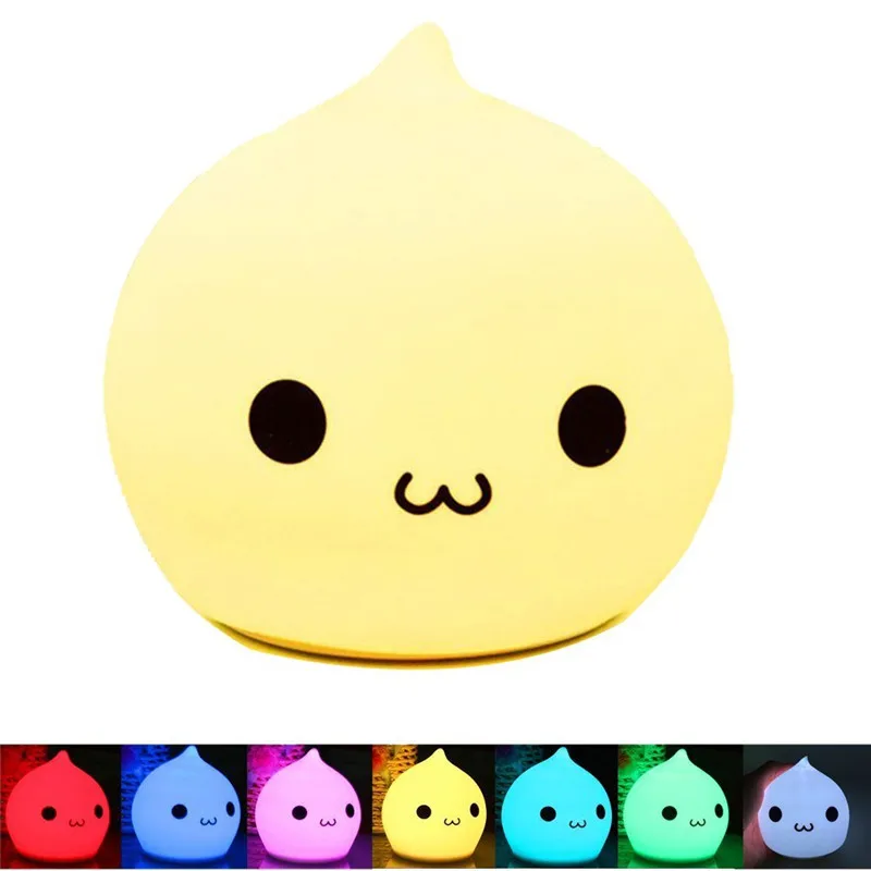 Portable Silicone LED Multicolor Night Lamp, Battery Powered Children Night Light with Warm White & 7-Color Breathing Dual Light
Portable Silicone LED Multicolor Night Lamp, Battery Powered Children Night Light with Warm White & 7-Color Breathing Dual Light