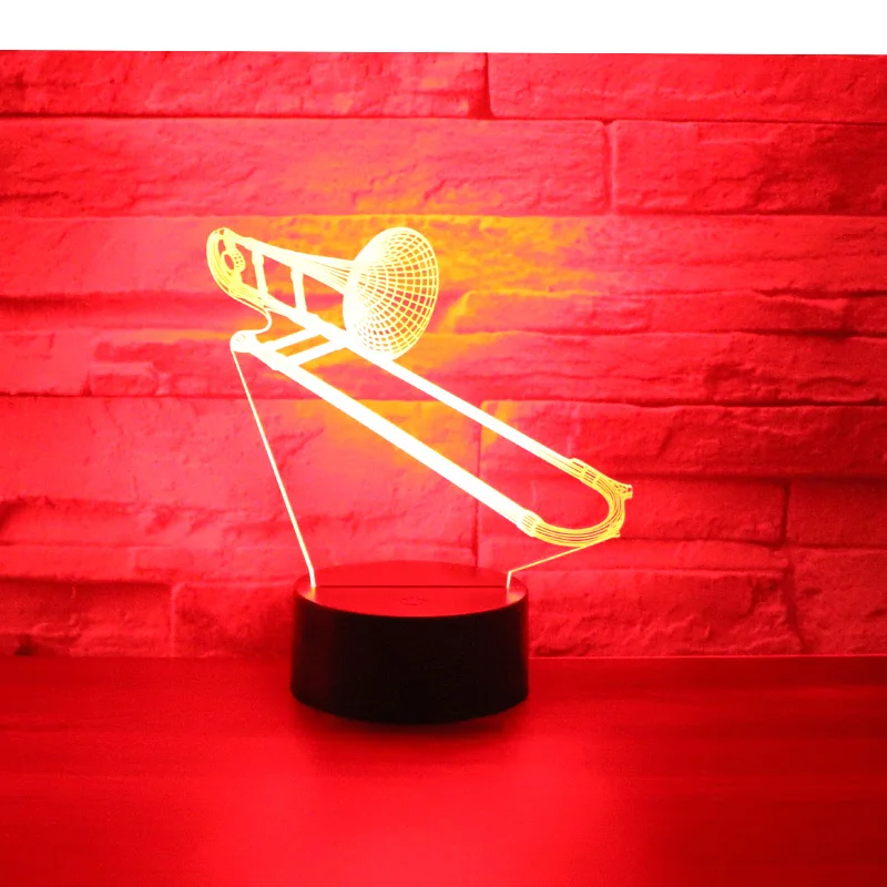 3D LED Night Light Musical Instruments Trombone Horn with 7 Colors Light for Home Decoration Lamp Amazing Visualization
3D LED Night Light Musical Instruments Trombone Horn with 7 Colors Light for Home Decoration Lamp Amazing Visualization