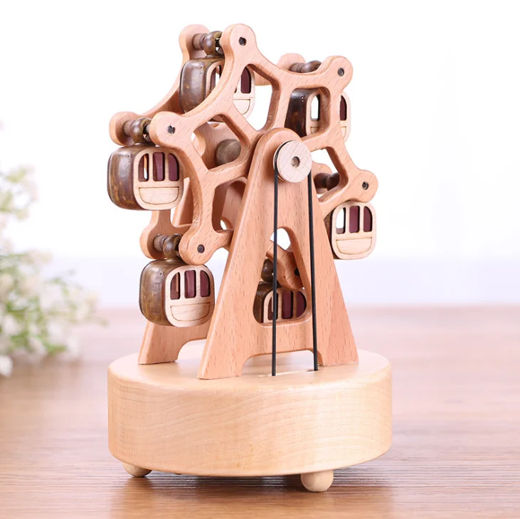 Creative Wooden Ferris Wheel Music Box arousel crafts Valentine's Day gift ornament box wood carousel Home Decoration LFB450
Creative Wooden Ferris Wheel Music Box arousel crafts Valentine's Day gift ornament box wood carousel Home Decoration LFB450