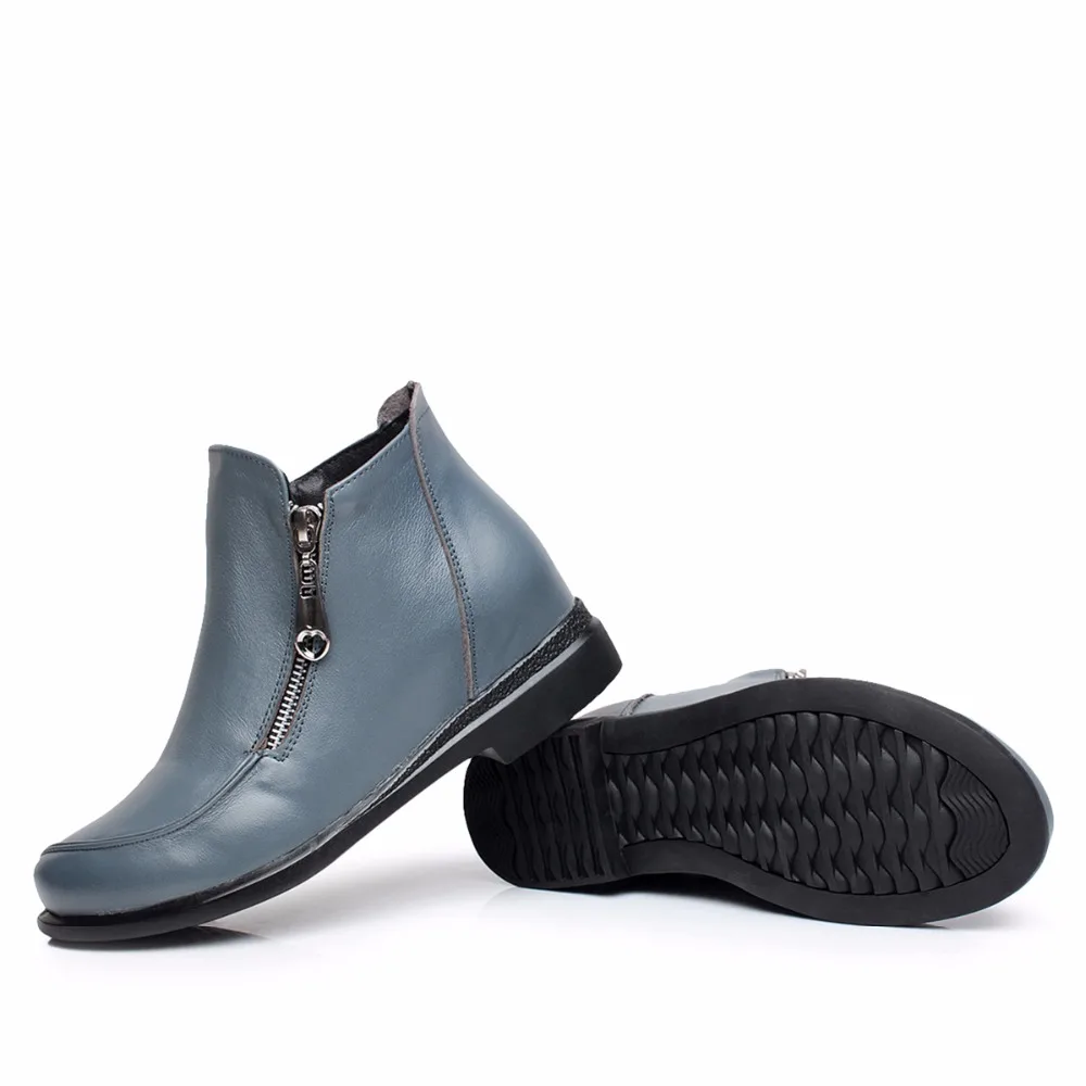 TIMETANG Autumn Winter Genuine Leather Women Boots Fashion Flat Heels Shoes Round Toe Ladies Boots Female Casual Zipper Ankle
TIMETANG Autumn Winter Genuine Leather Women Boots Fashion Flat Heels Shoes Round Toe Ladies Boots Female Casual Zipper Ankle