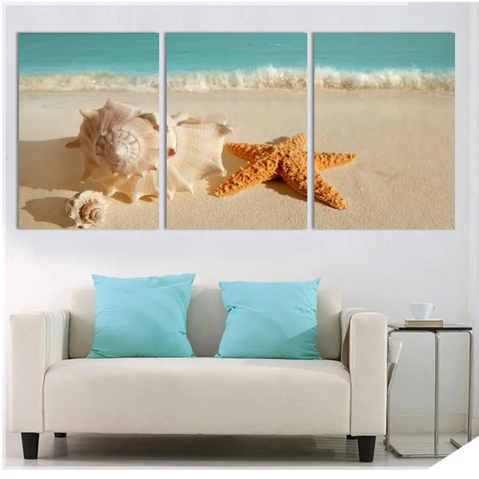 Blue Sea Beach Landscape Modern Wall Art Paintings Home Decor Sea Star Shell Canvas Paintings Wall Pictures For Living Room
Blue Sea Beach Landscape Modern Wall Art Paintings Home Decor Sea Star Shell Canvas Paintings Wall Pictures For Living Room