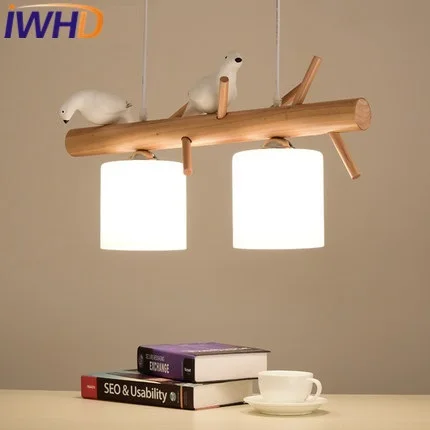 IWHD Glass LED Pendant Lamp Modern Fashion Bird Hanging Lamp Fashion 3Heads Suspension Luminaire Creative Wood Hanglamp Lights
IWHD Glass LED Pendant Lamp Modern Fashion Bird Hanging Lamp Fashion 3Heads Suspension Luminaire Creative Wood Hanglamp Lights