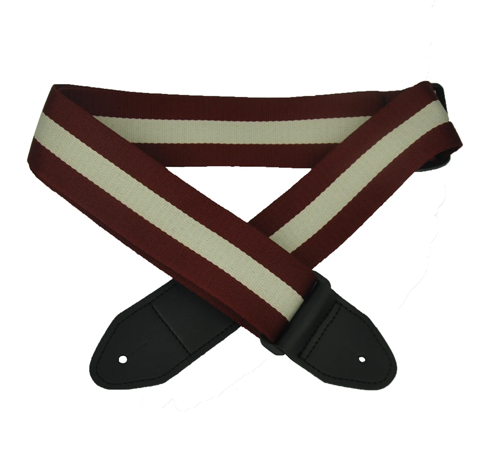 Red&Beige Cotton Stripe Leather Head Guitar Strap 2" Wide + Leather Guitar Head Stock Strap
Red&Beige Cotton Stripe Leather Head Guitar Strap 2" Wide + Leather Guitar Head Stock Strap