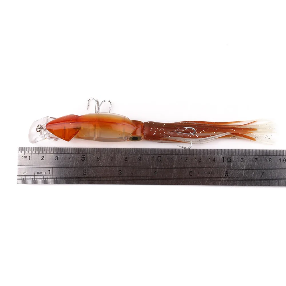 Fishing lure 1PCS Octopus Squid Jig Soft Lure Hook Shrimp Tackle Fish Tool friendly material kalamar yem | Спорт и развлечения