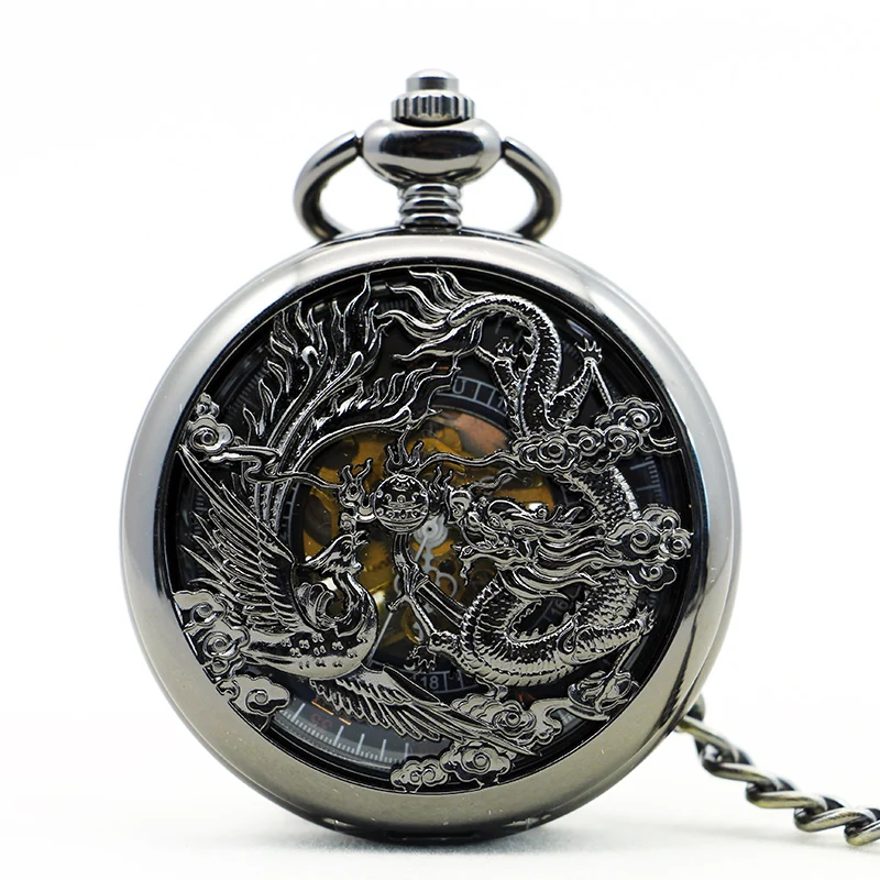 Black Steampunk Skeleton Mechanical Pocket Watch Men Antique Luxury Brand Necklace Pocket & Fob Watches Chain Male Clock PJX1151
Black Steampunk Skeleton Mechanical Pocket Watch Men Antique Luxury Brand Necklace Pocket & Fob Watches Chain Male Clock PJX1151